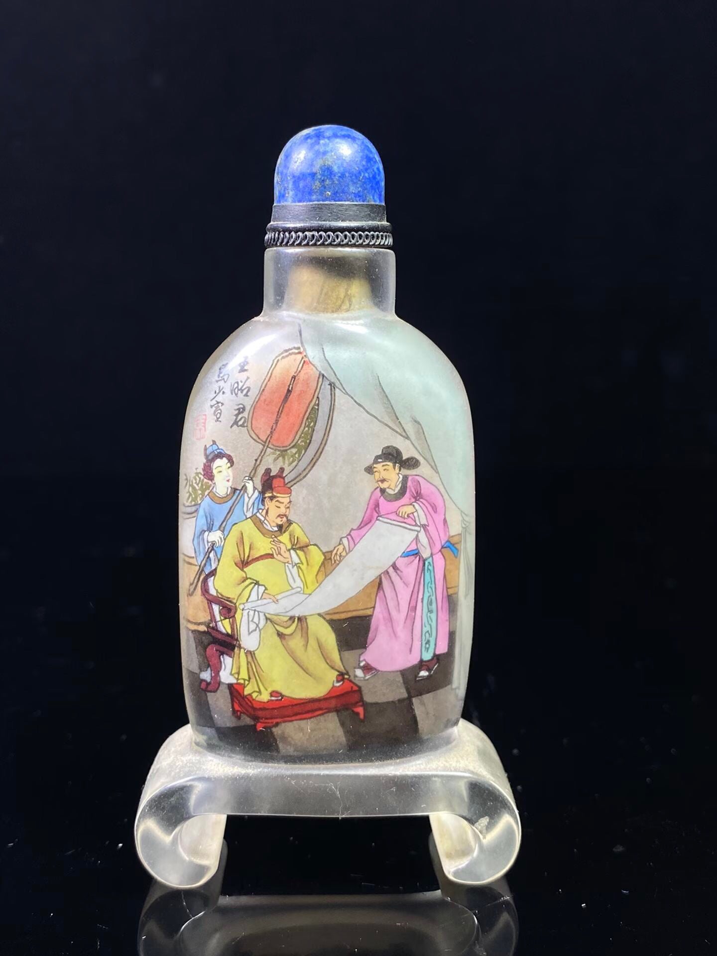 Chinese antique glass inner painted snuff bottle