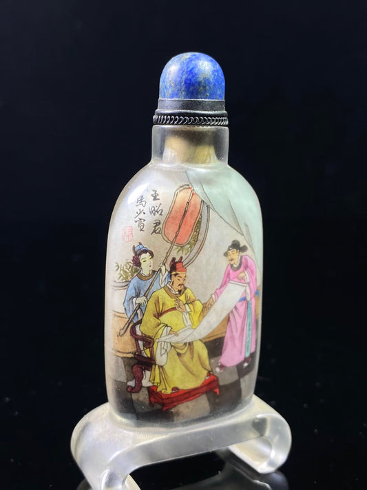 Chinese antique glass inner painted snuff bottle