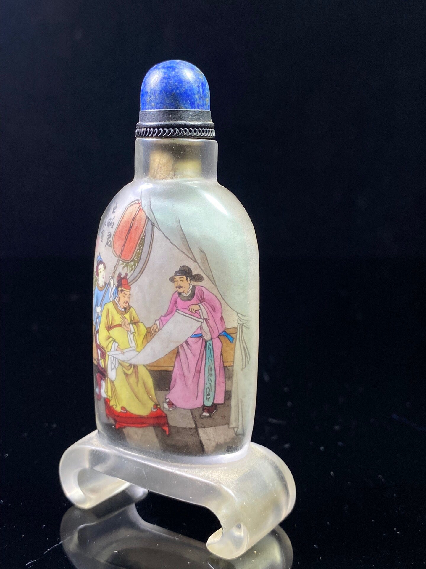 Chinese antique glass inner painted snuff bottle