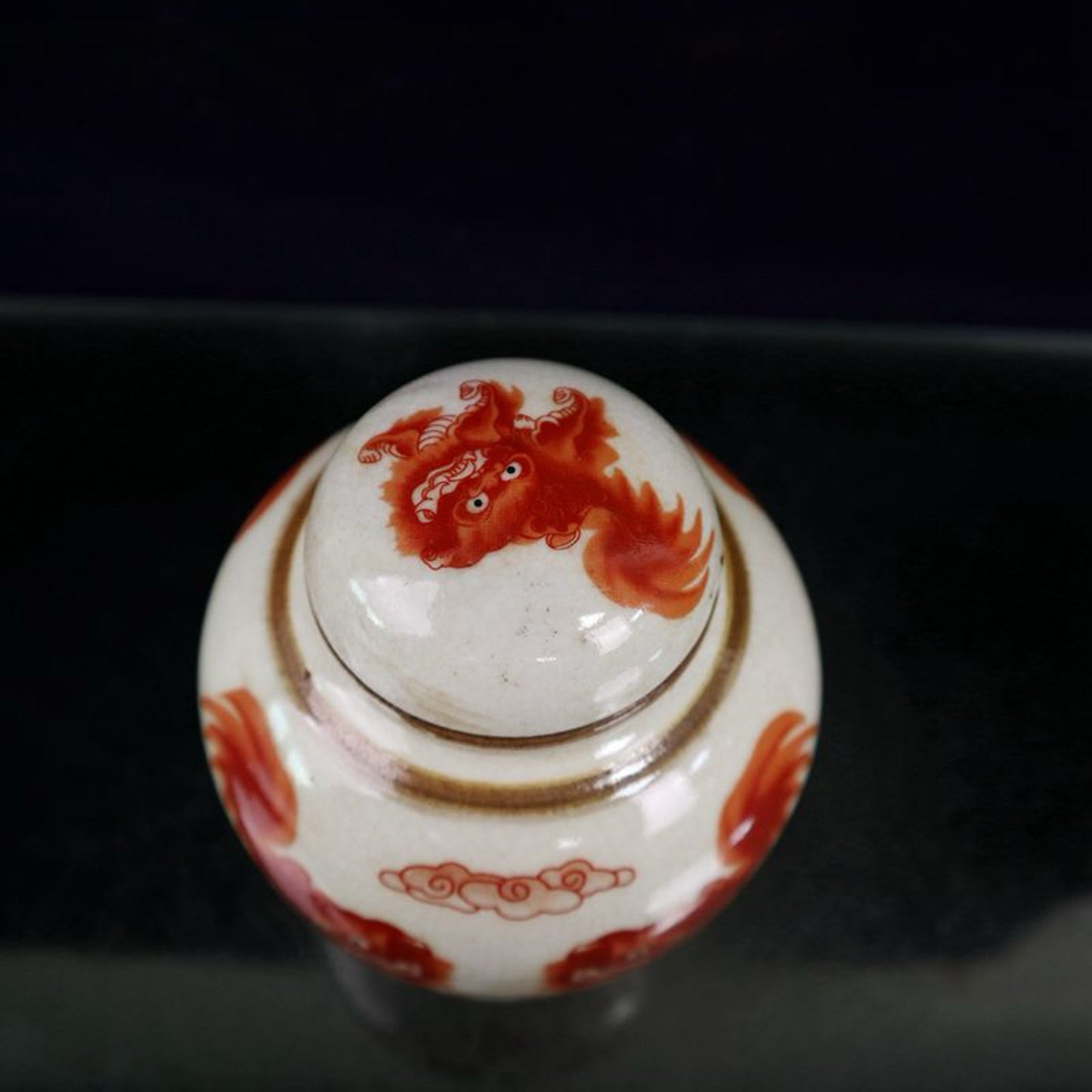 Ceramic open panel pink pearl jar