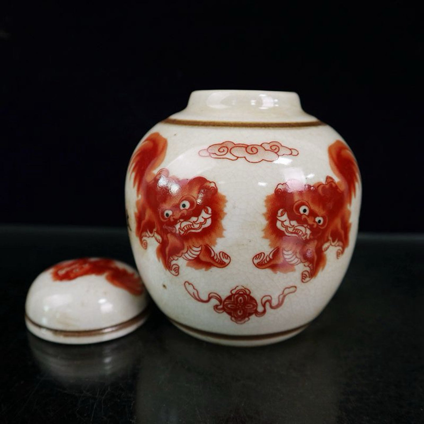 Ceramic open panel pink pearl jar