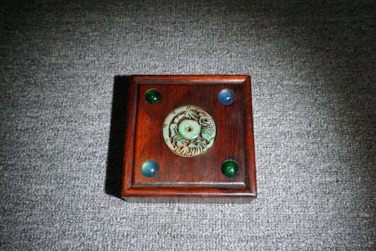Pear wood square jewelry box