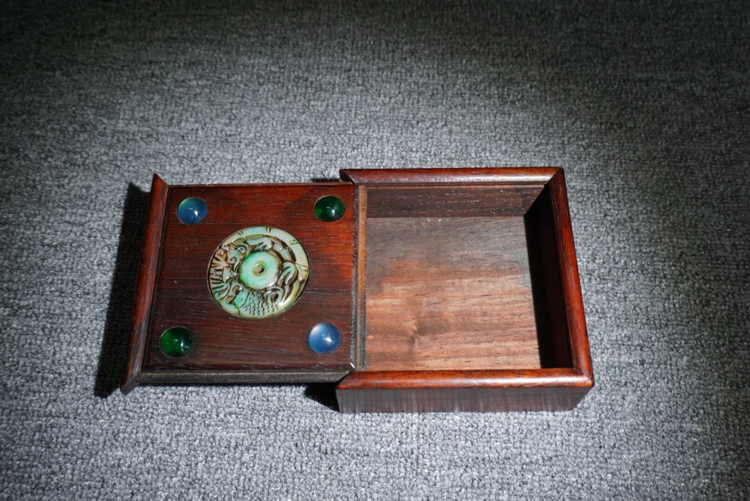 Pear wood square jewelry box