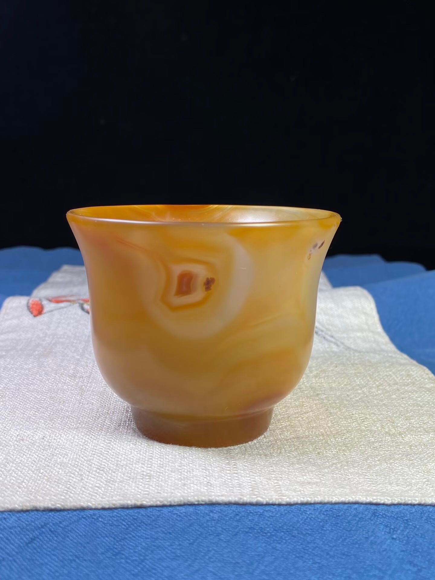 Chinese antique agate carved cup