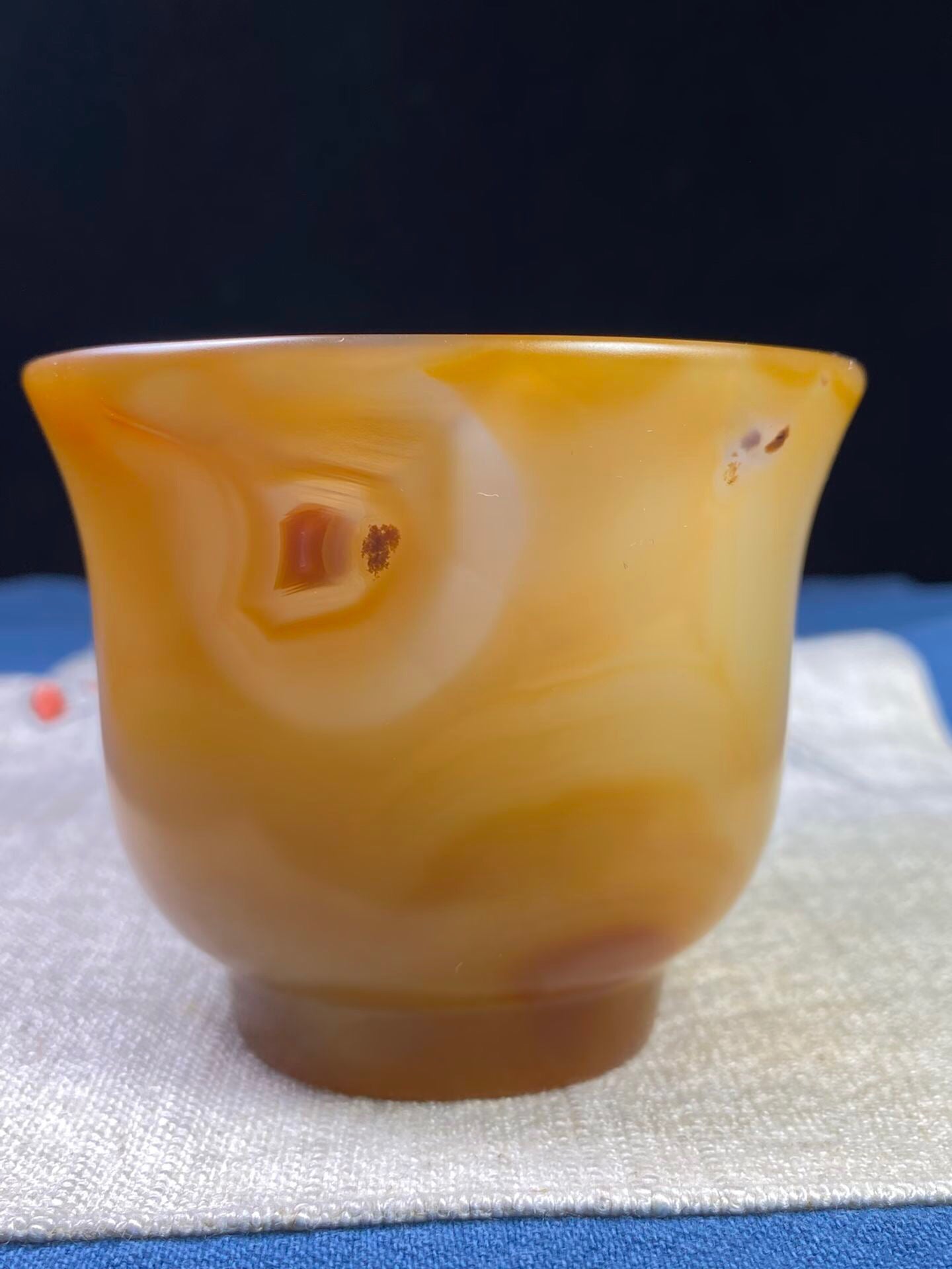 Chinese antique agate carved cup