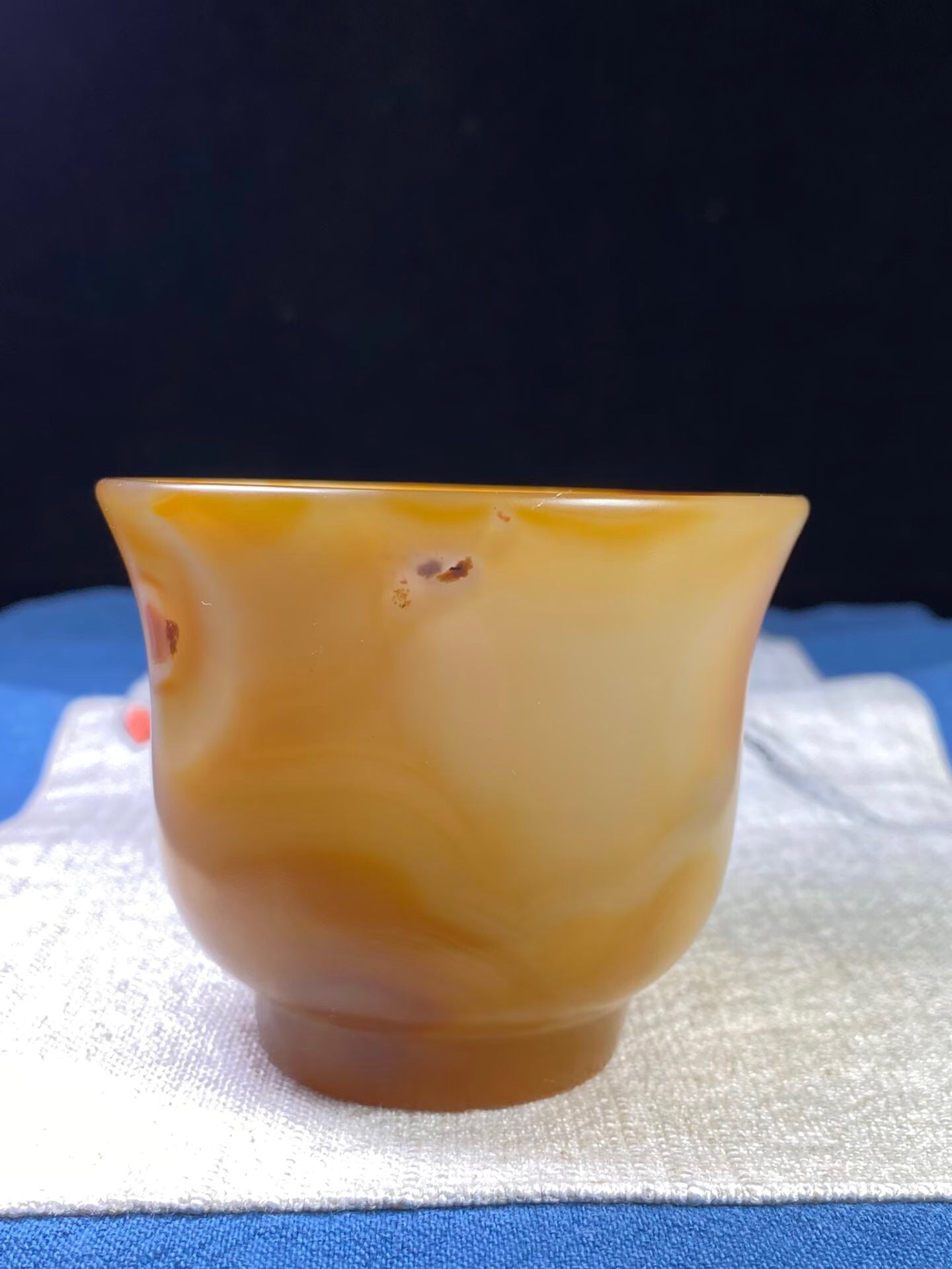 Chinese antique agate carved cup