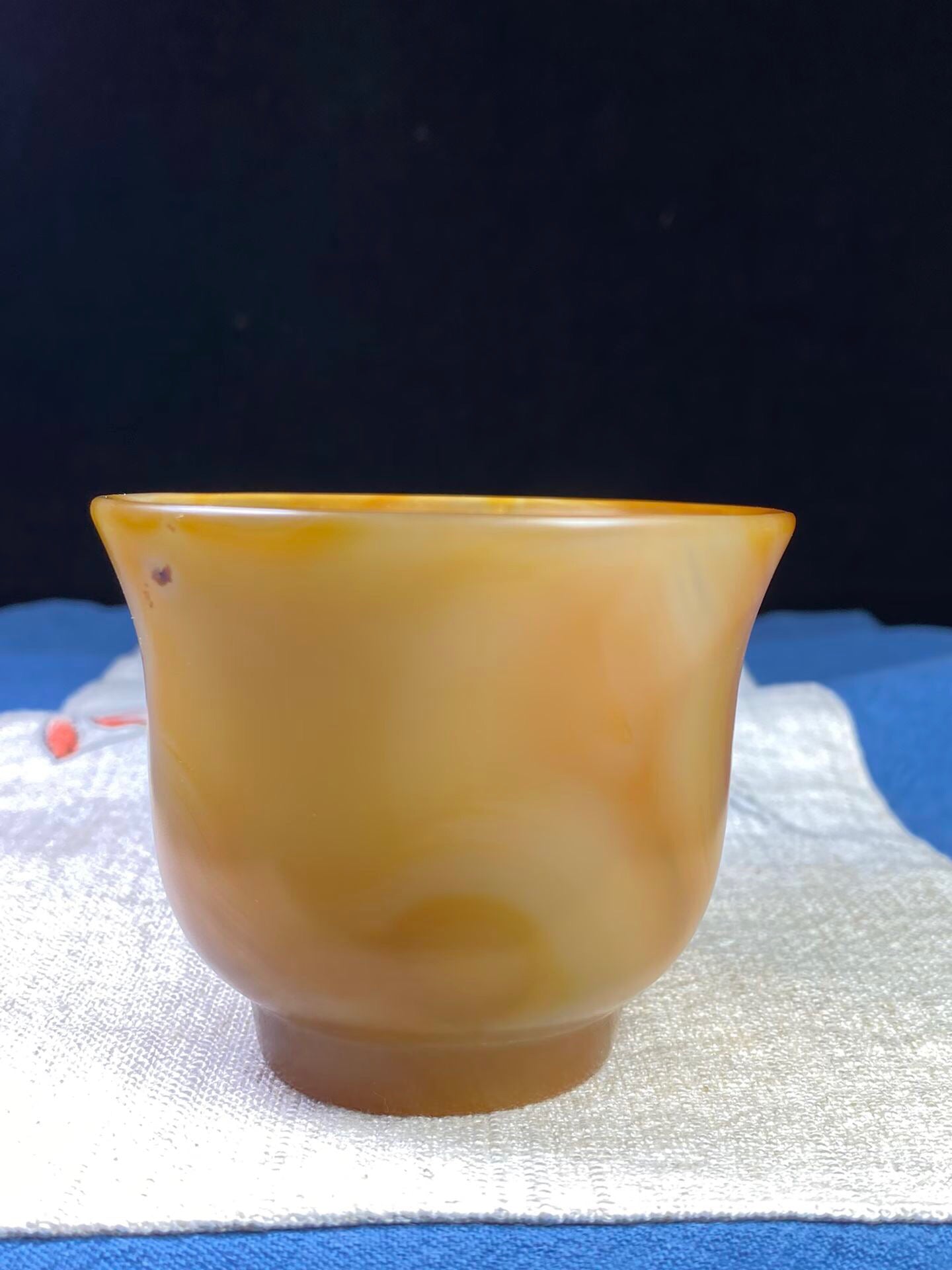 Chinese antique agate carved cup