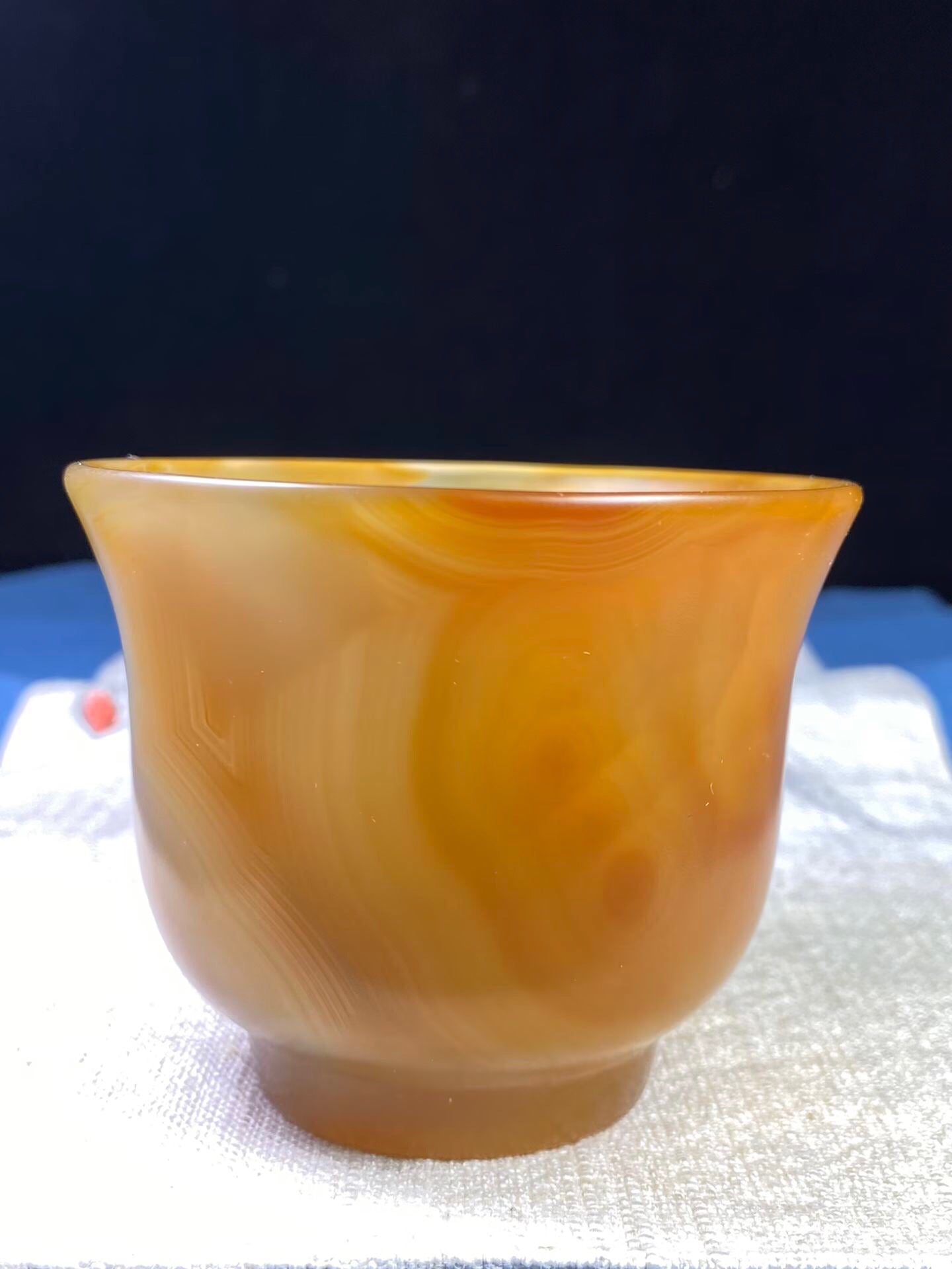 Chinese antique agate carved cup