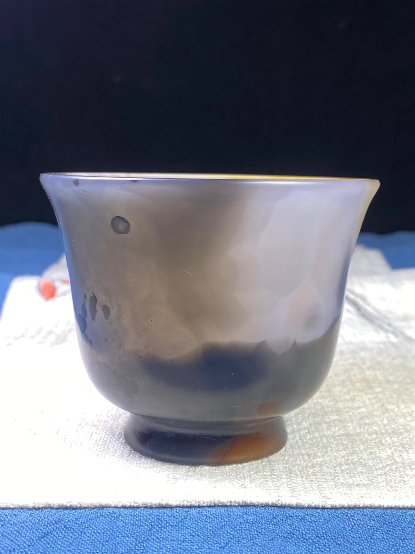 Chinese antique agate carved cup