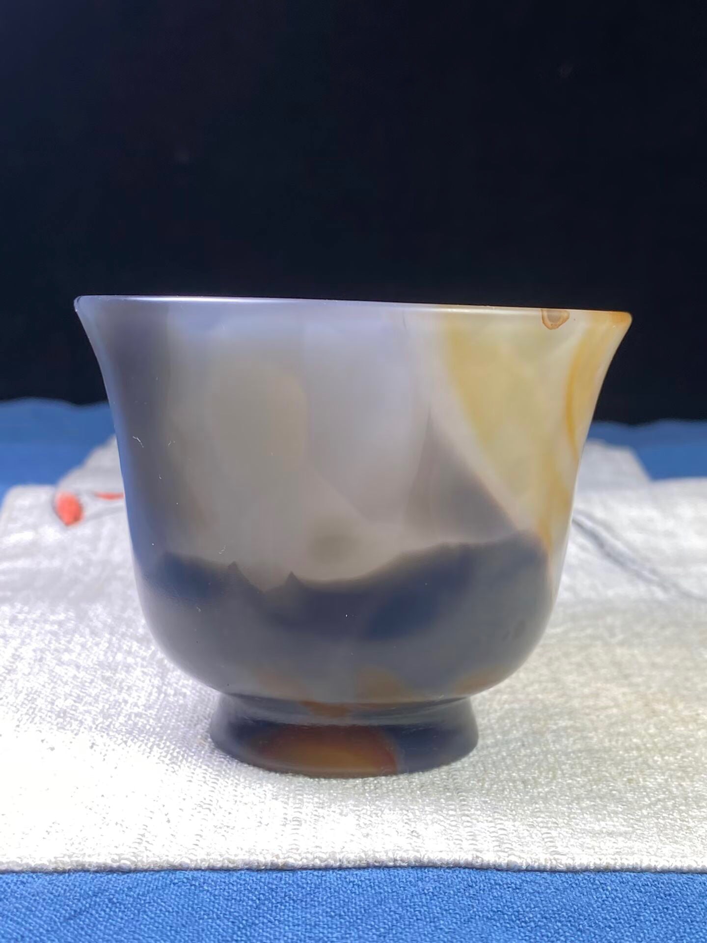 Chinese antique agate carved cup