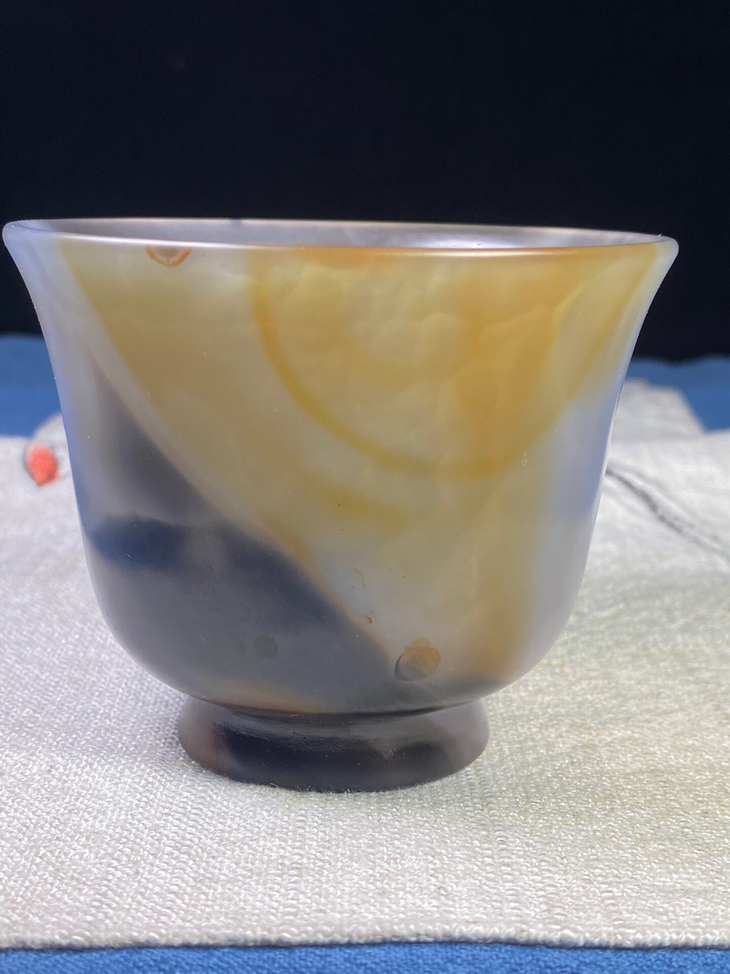 Chinese antique agate carved cup