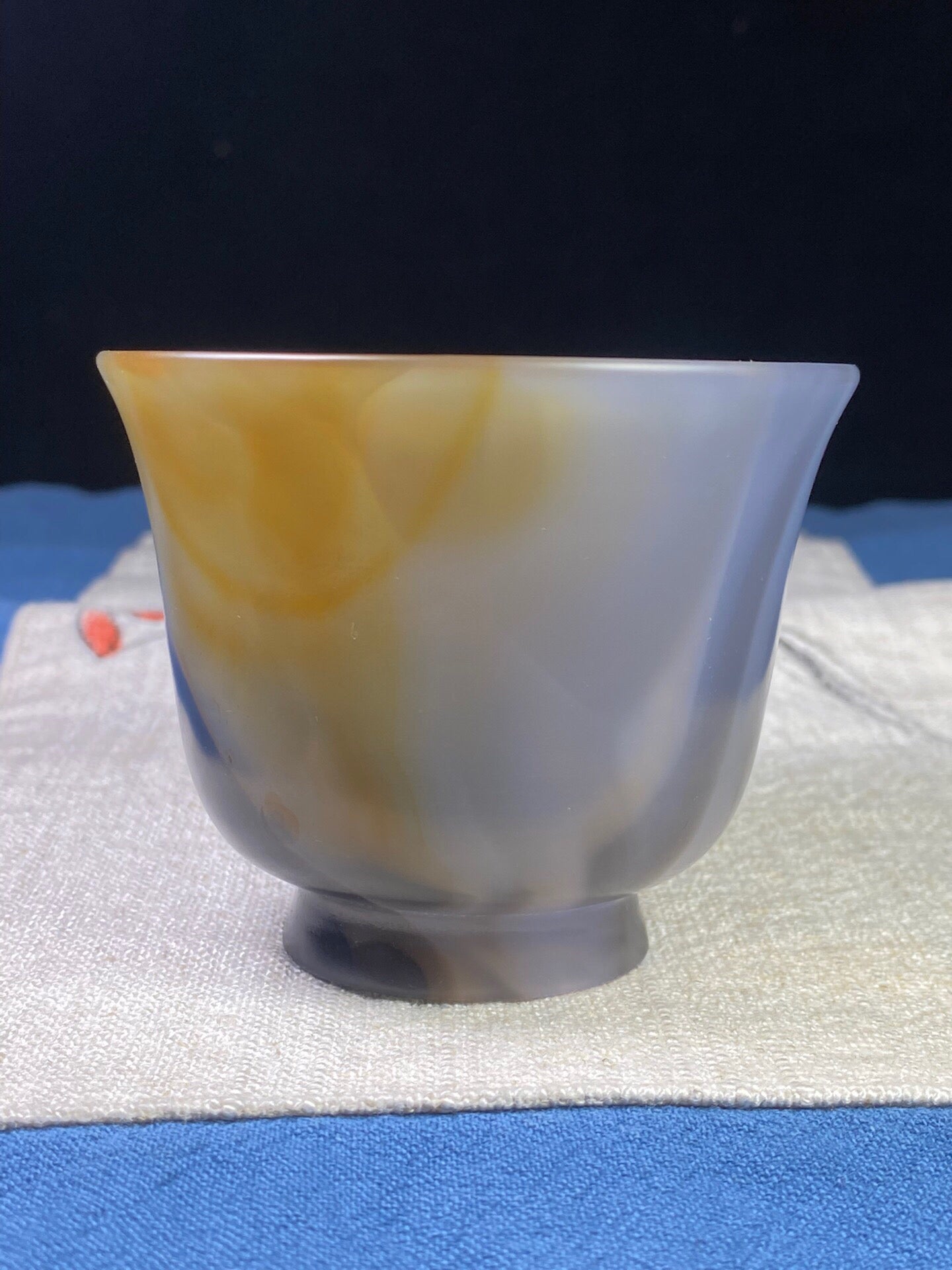 Chinese antique agate carved cup