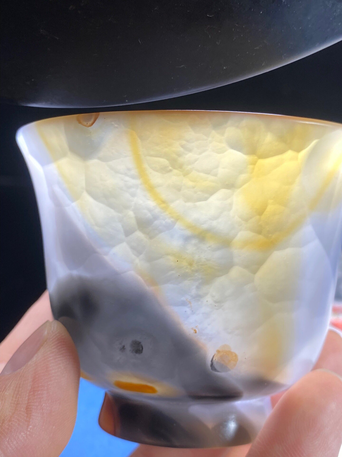 Chinese antique agate carved cup