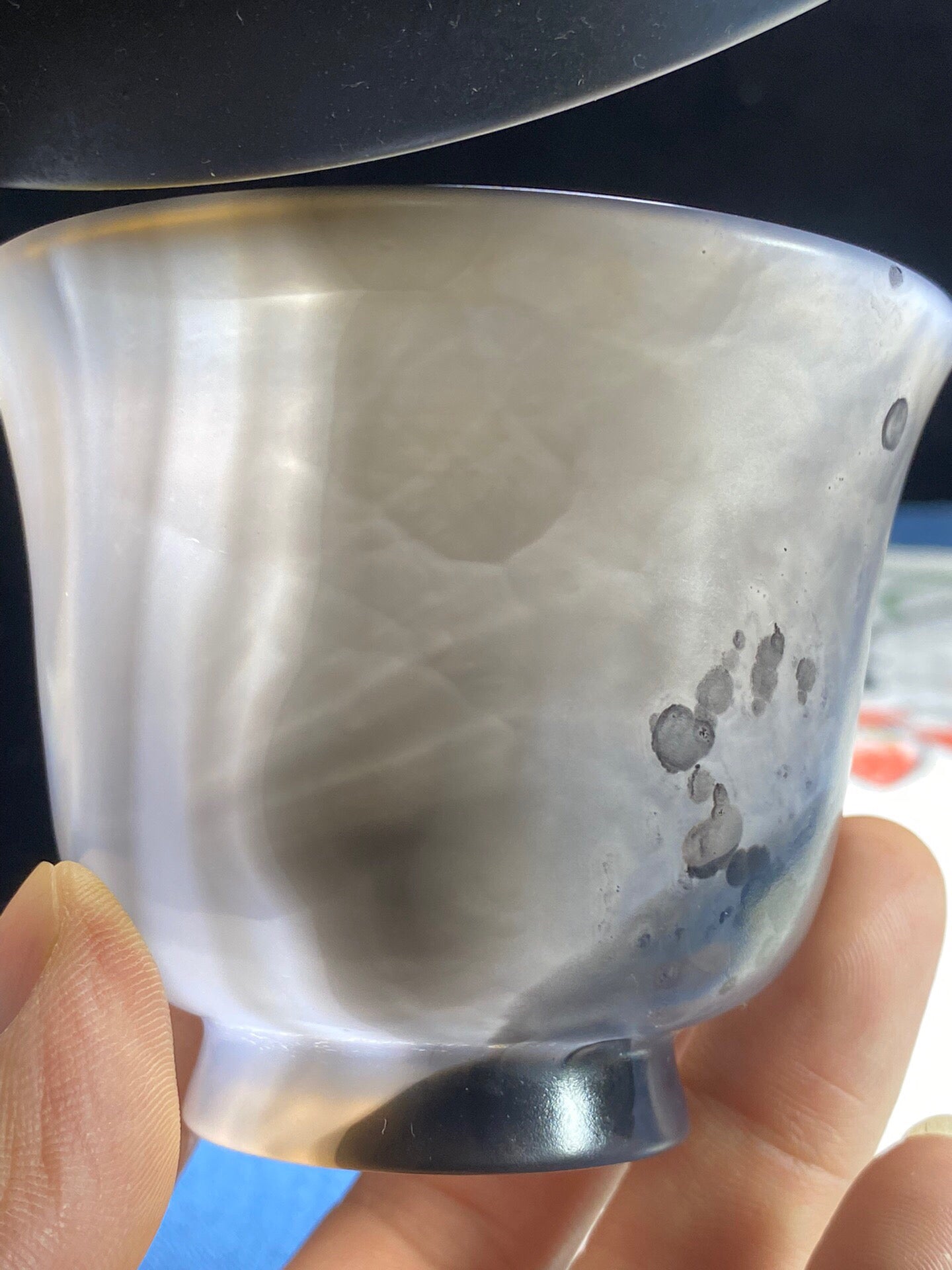 Chinese antique agate carved cup