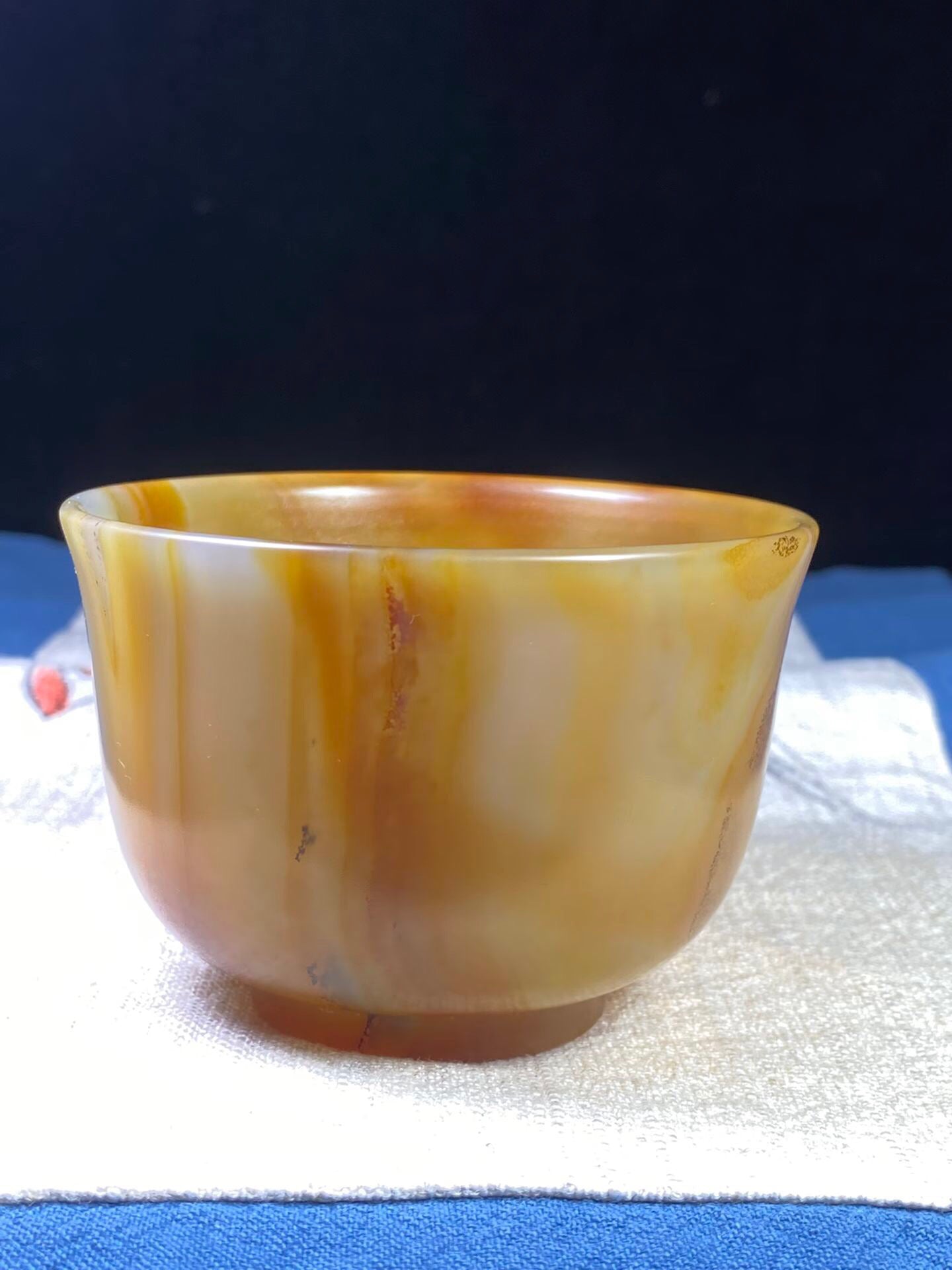 Chinese antique agate carved cup