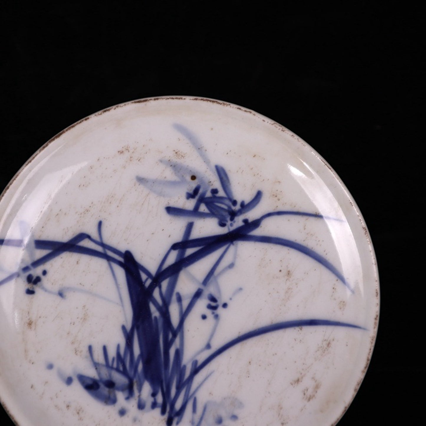 Ceramic blue and white glazed blue and blue pattern printing box