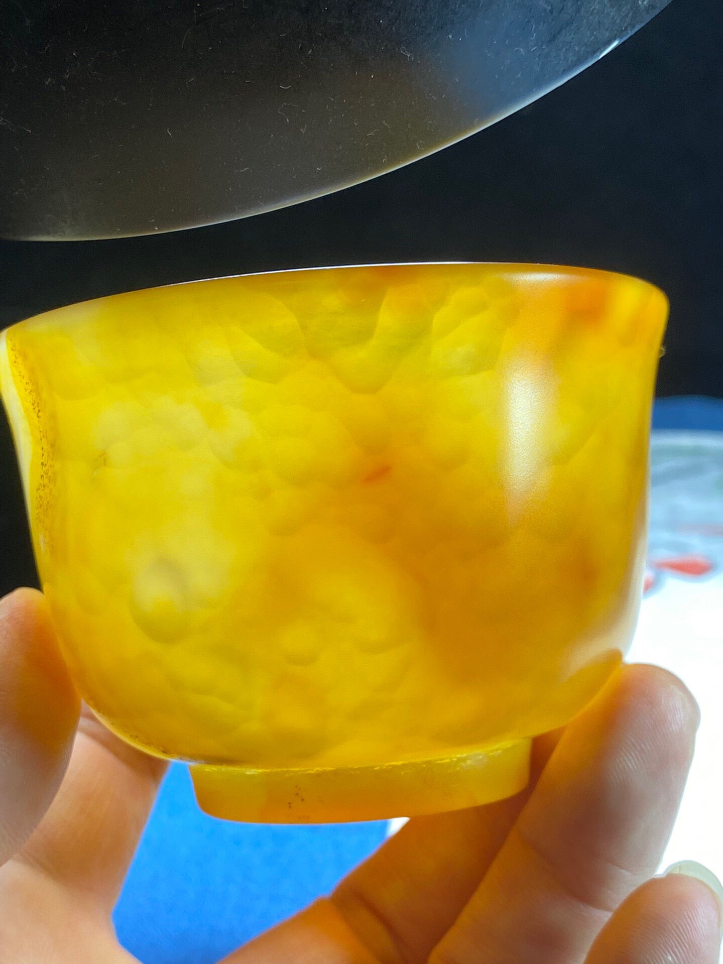 Chinese antique agate carved cup