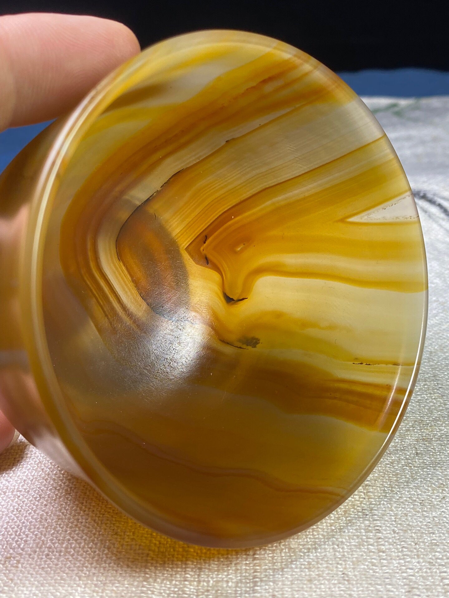 Chinese antique agate carved cup