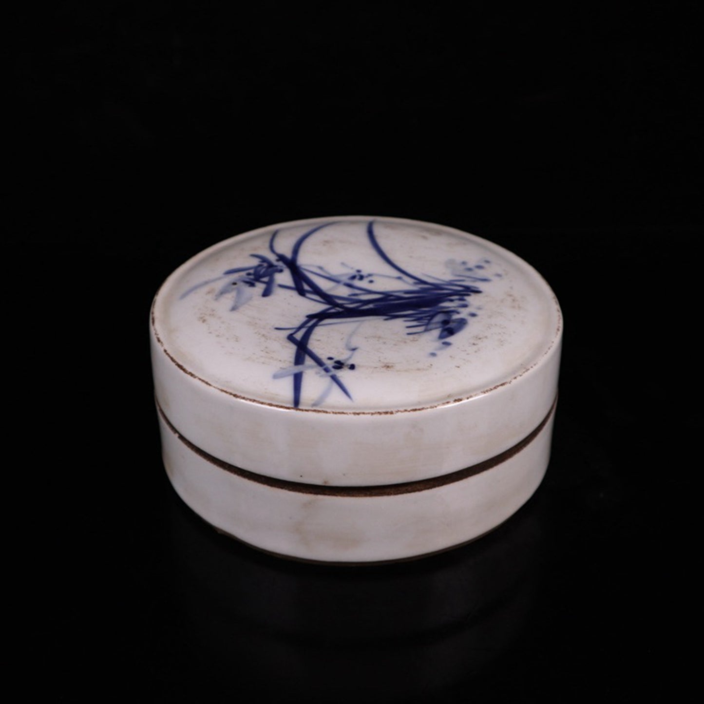 Ceramic blue and white glazed blue and blue pattern printing box
