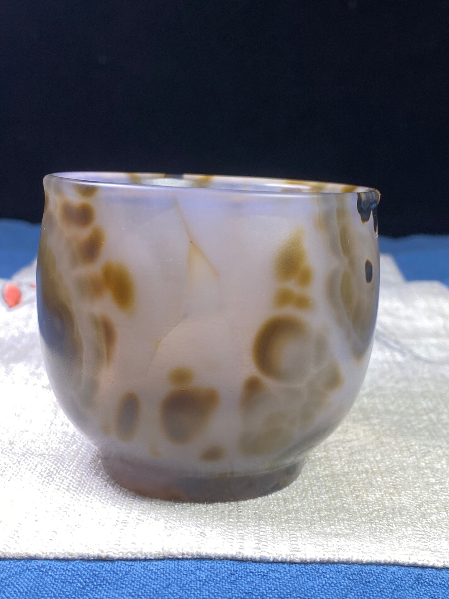 Chinese antique agate carved cup