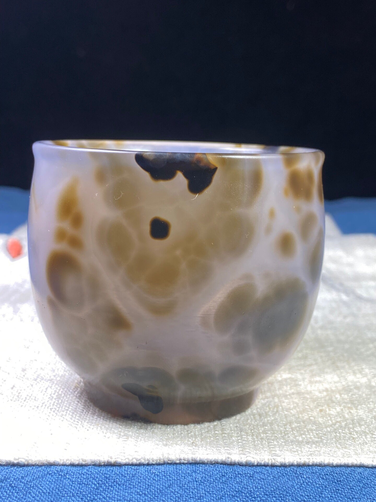 Chinese antique agate carved cup