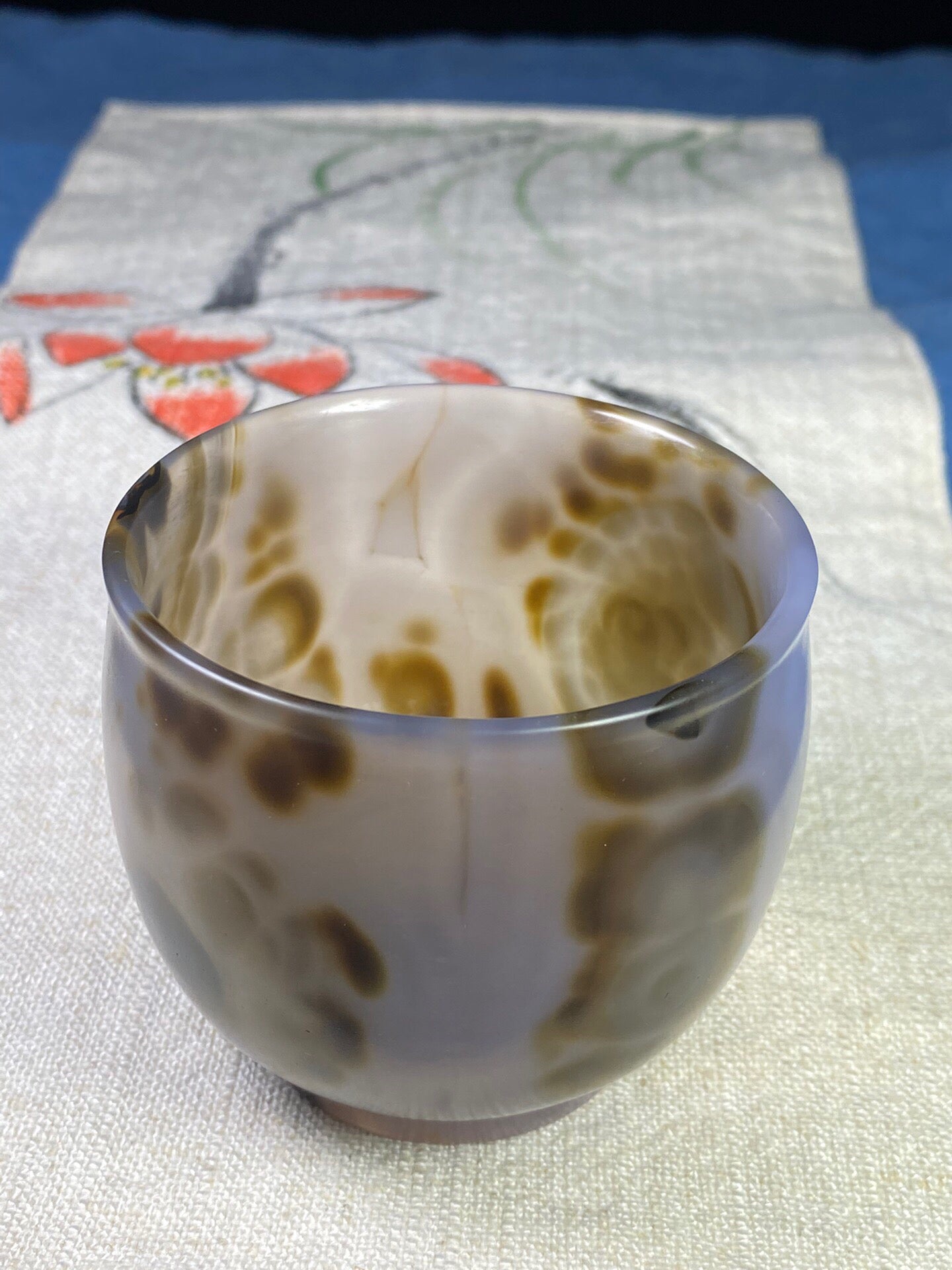 Chinese antique agate carved cup