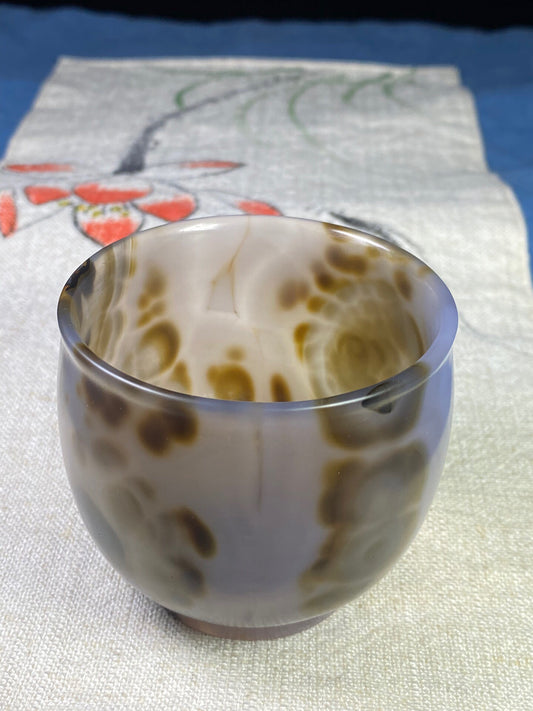 Chinese antique agate carved cup