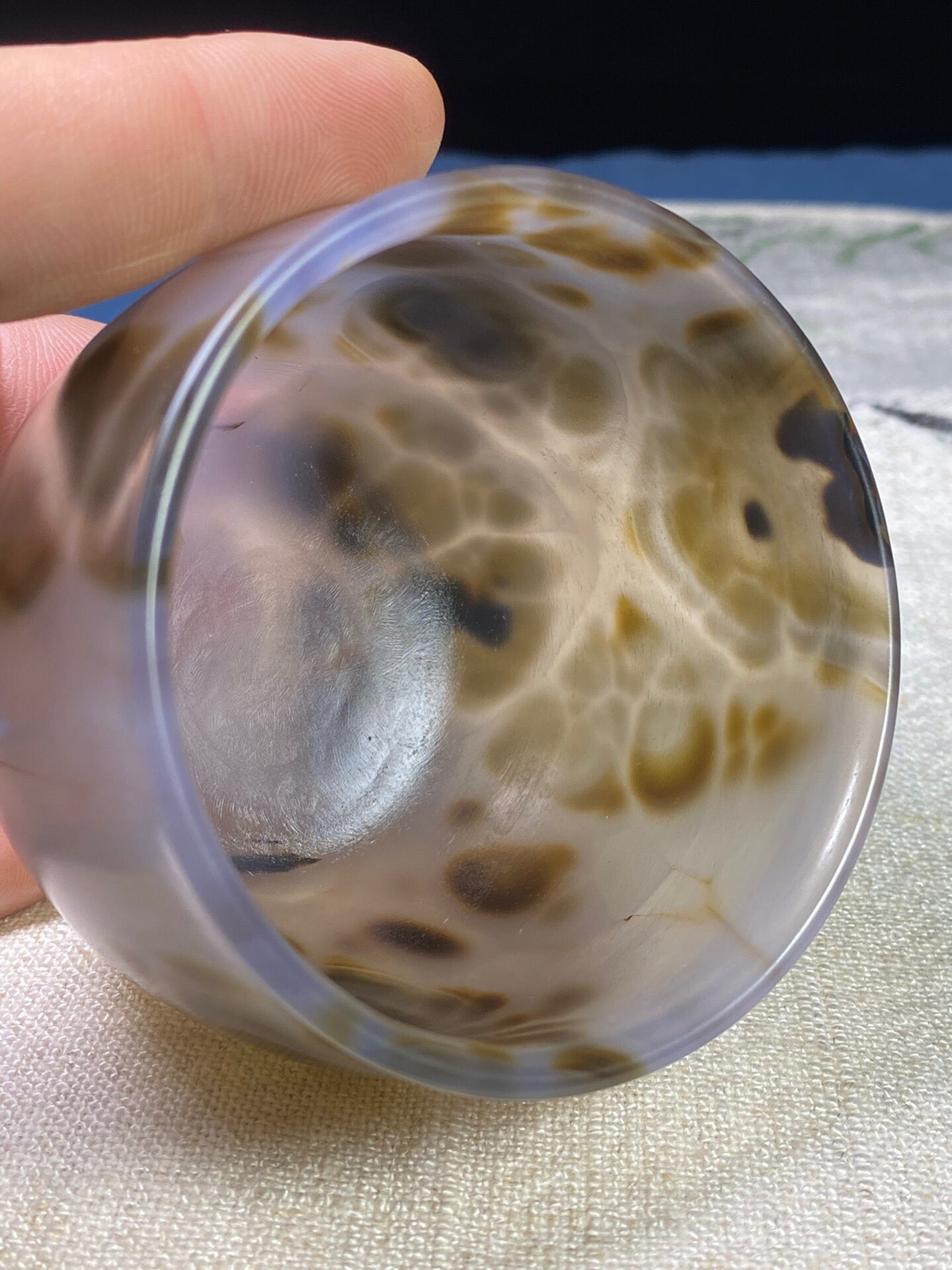 Chinese antique agate carved cup