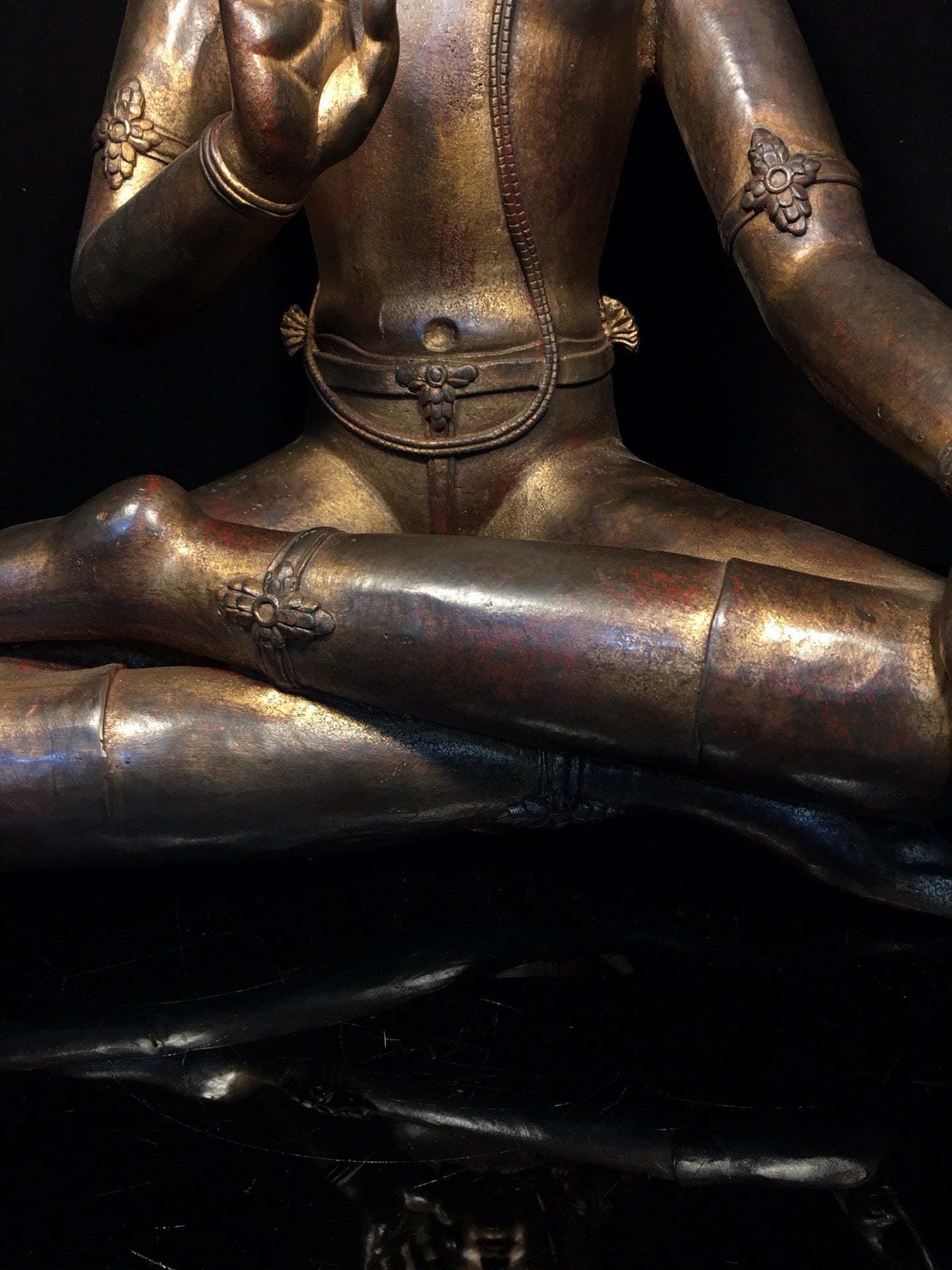 Chinese antique pure copper statue of Avalokitesvara Bodhisattva