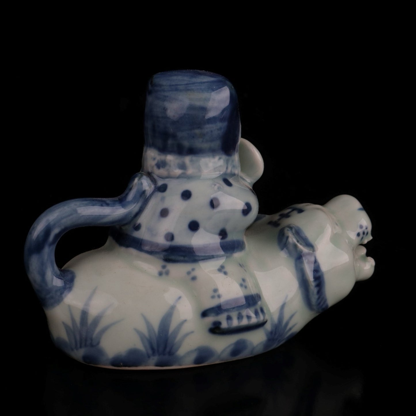 Ceramic Blue and White Boy Tiger Little Water Drop