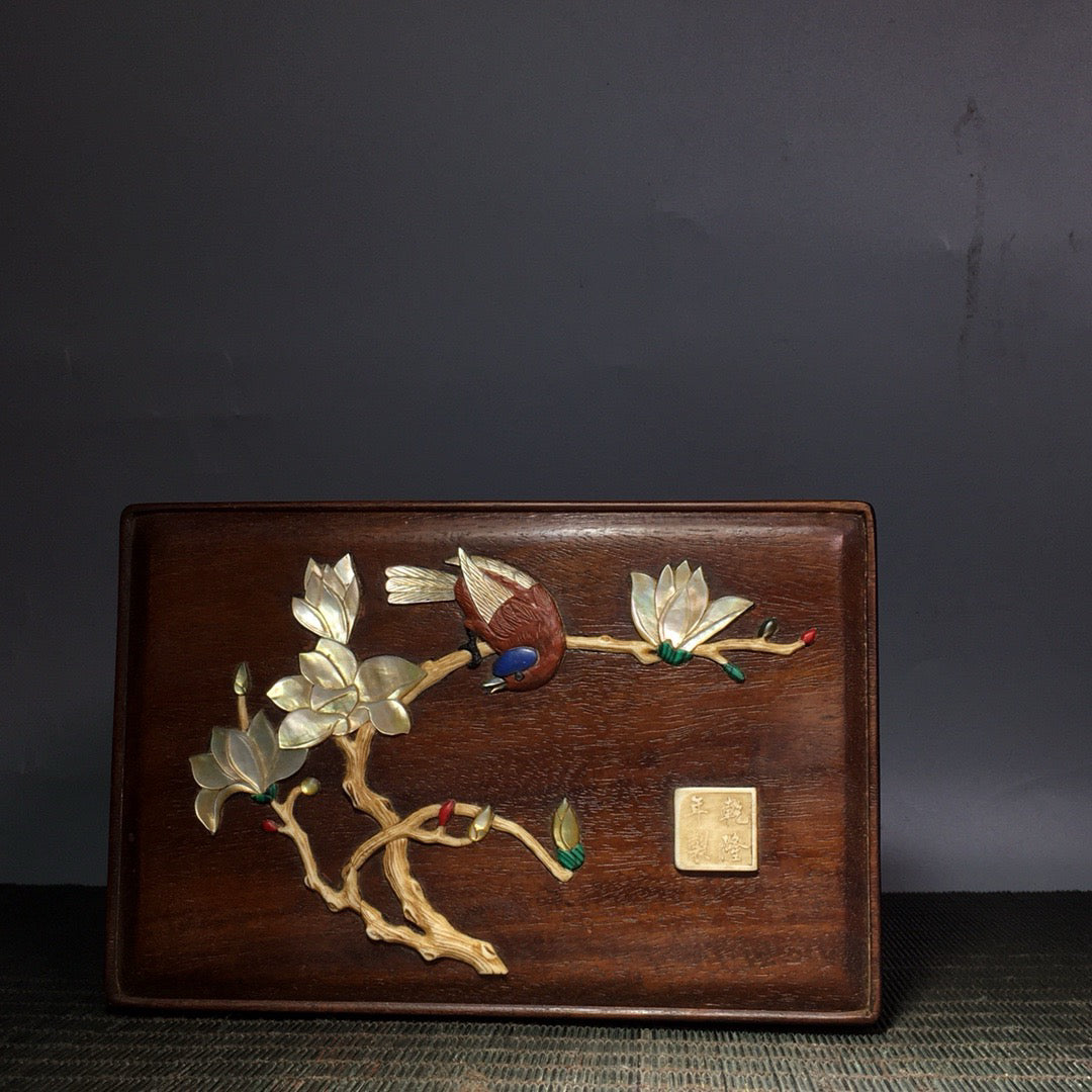Hua Li Mu Bai Bao inlaid multi treasure box