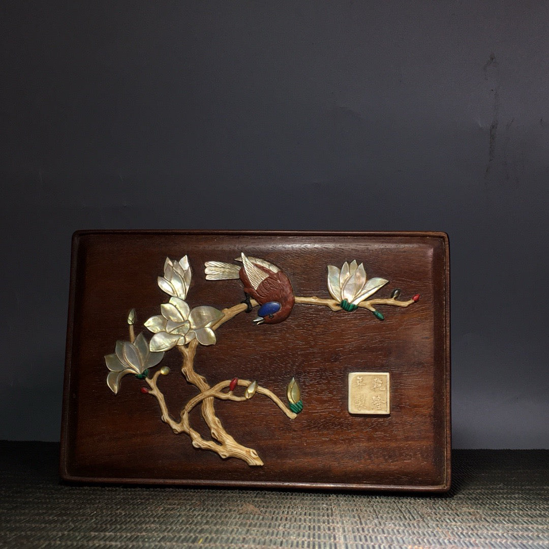 Hua Li Mu Bai Bao inlaid multi treasure box