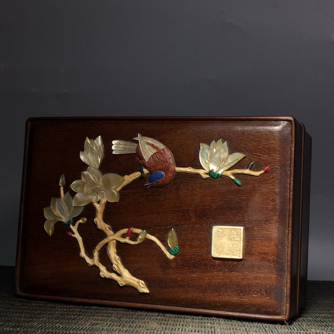 Hua Li Mu Bai Bao inlaid multi treasure box