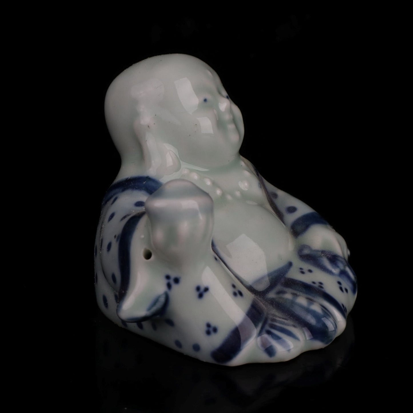 Ceramic blue and white ingot Arhat small water drop