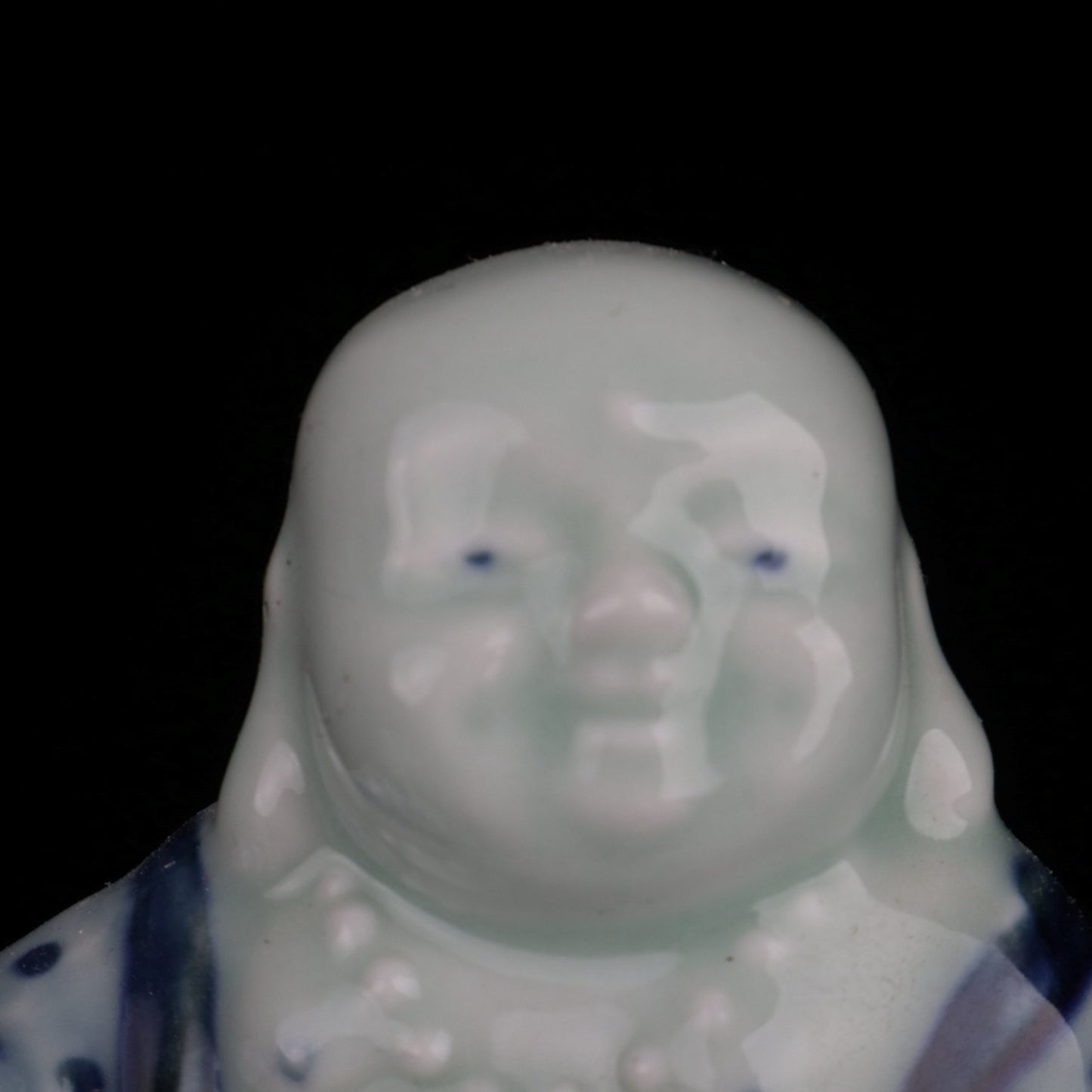 Ceramic blue and white ingot Arhat small water drop