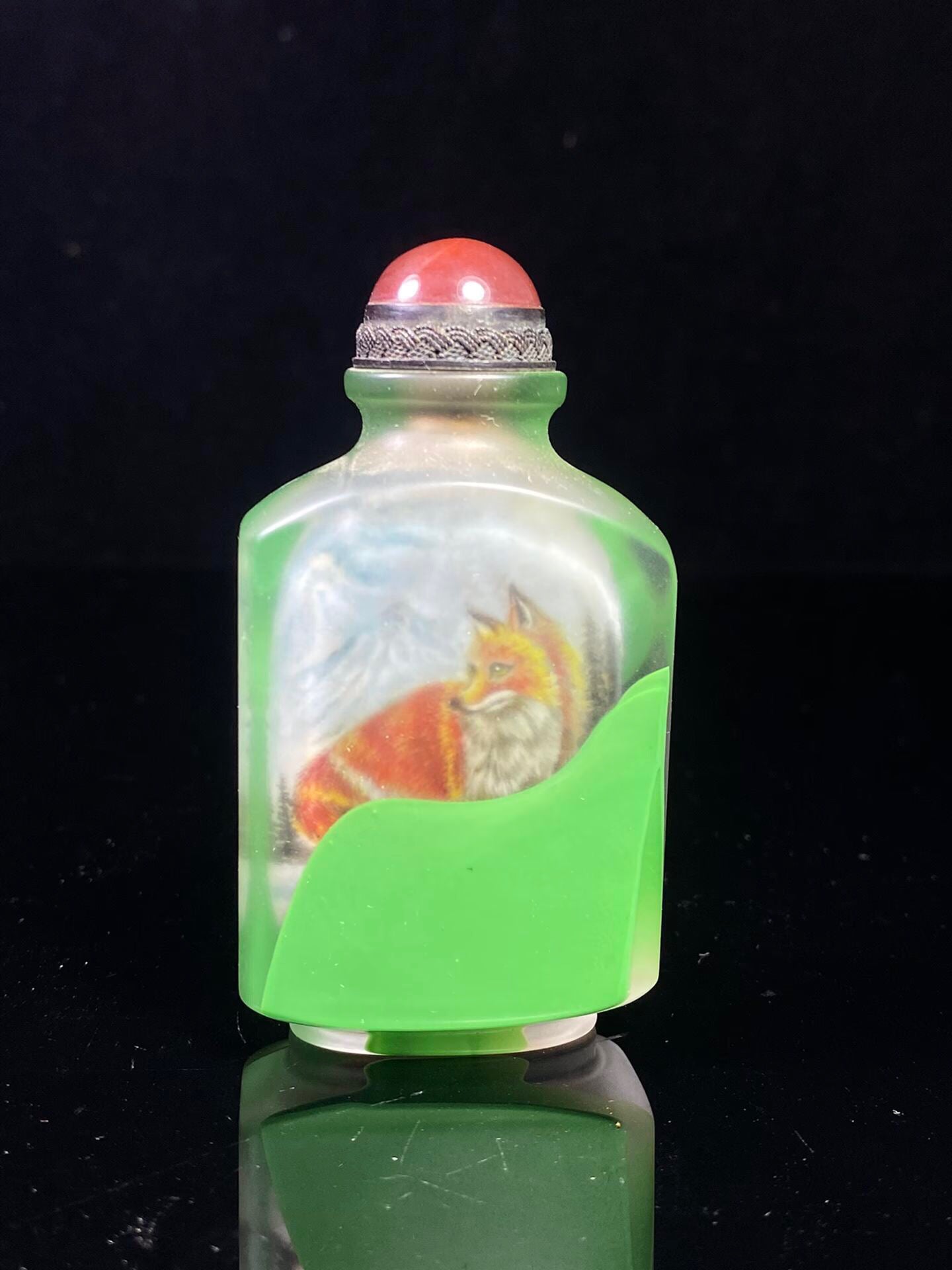 Chinese antique glass inner painted snuff bottle