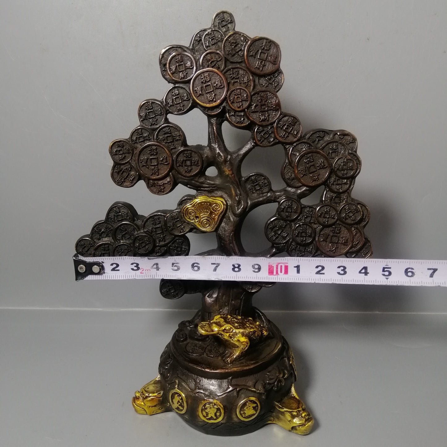 Chinese antique pure copper treasure pot ornaments