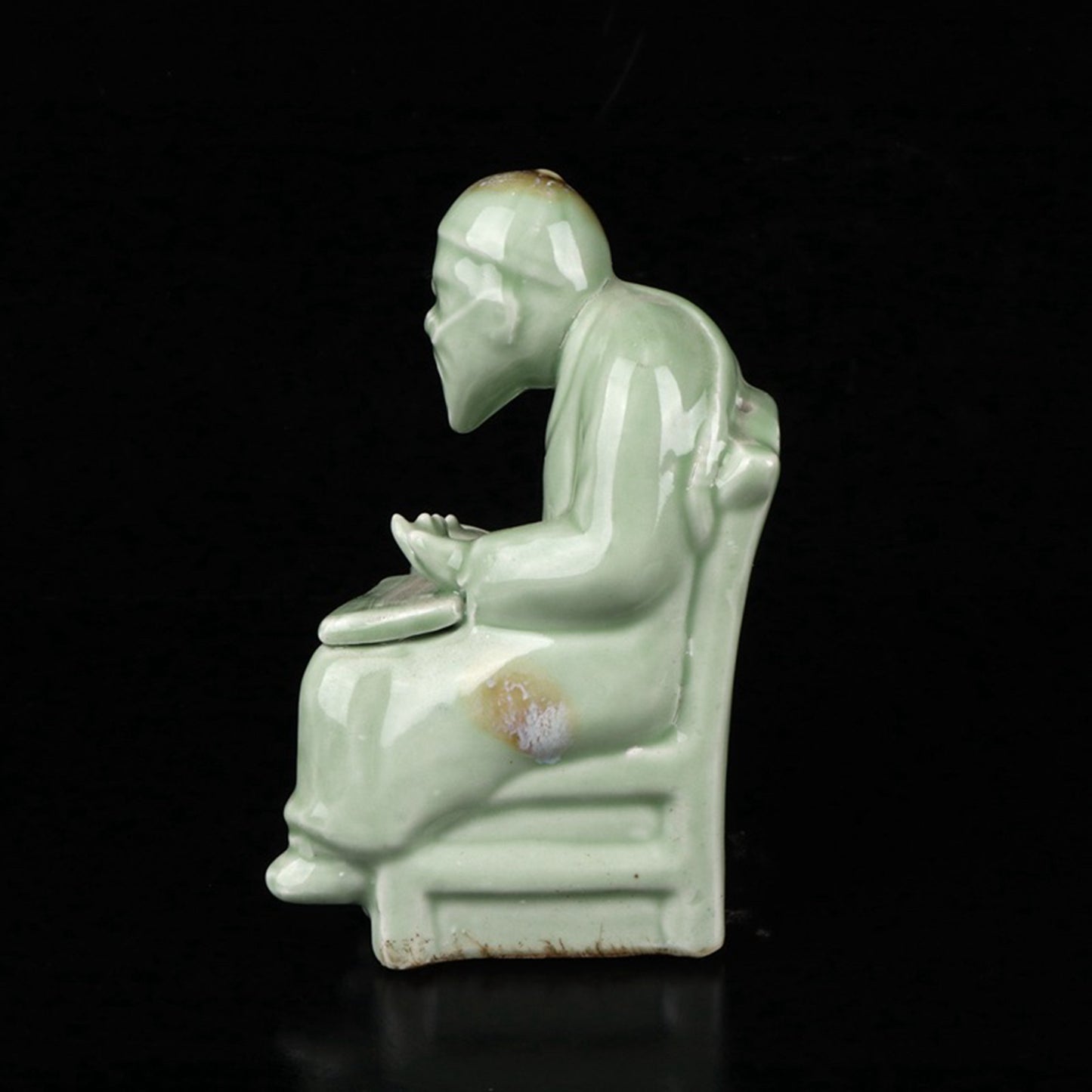 Ceramic Blue Glazed Accounting Room Mr. Sculpture Like Water Droplets