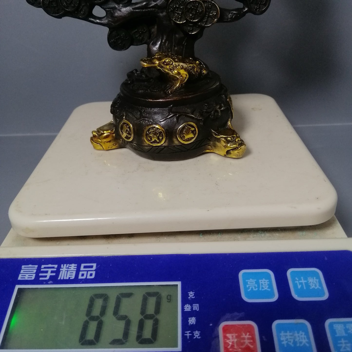 Chinese antique pure copper treasure pot ornaments