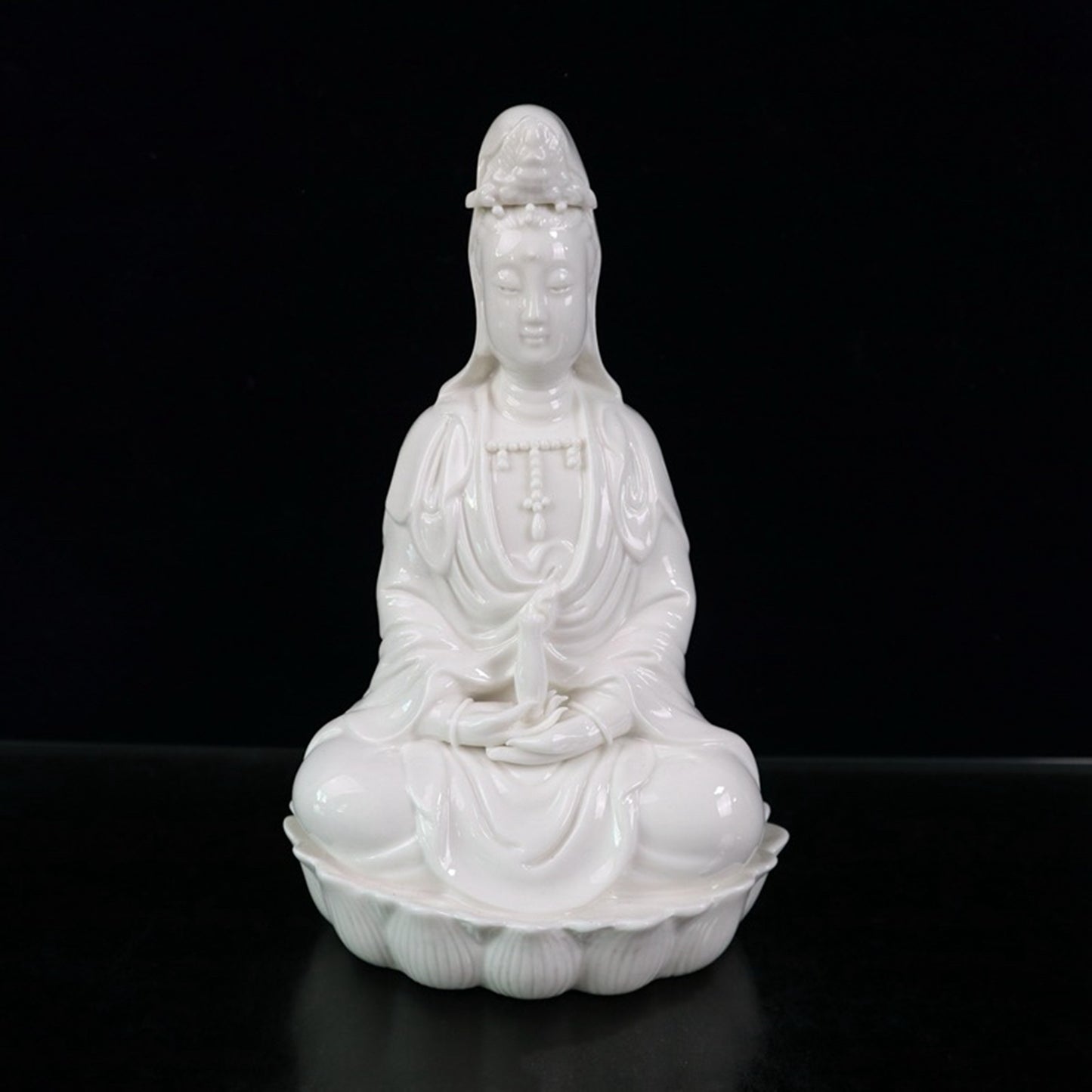 Ceramic white glazed Guanyin character ornaments