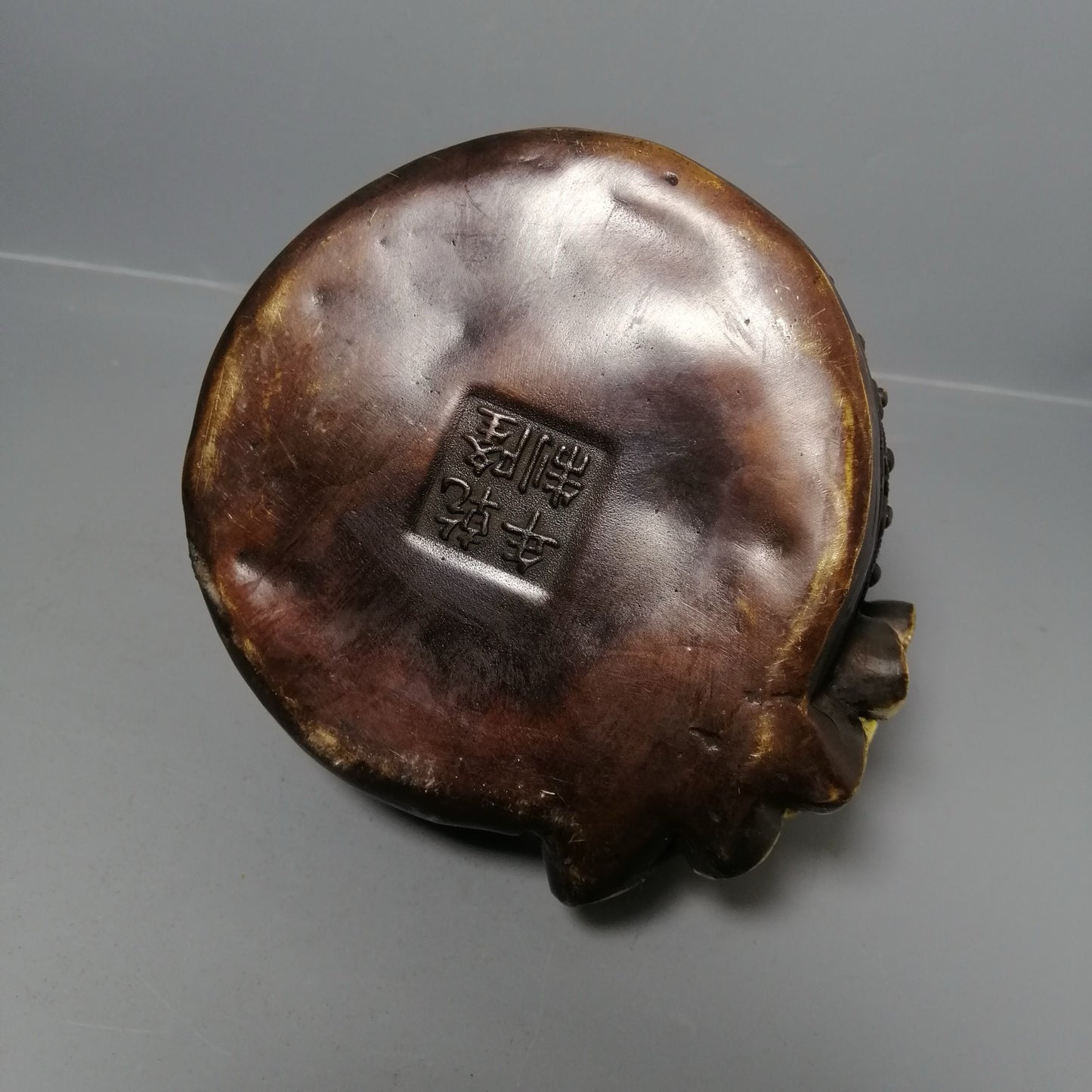 Chinese antique pure copper peacock ashtray ornament