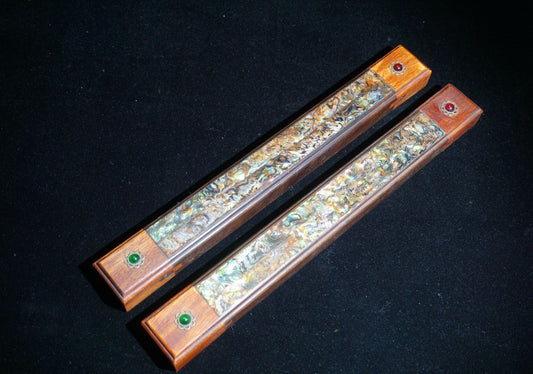 Pear wood inlaid shell scale