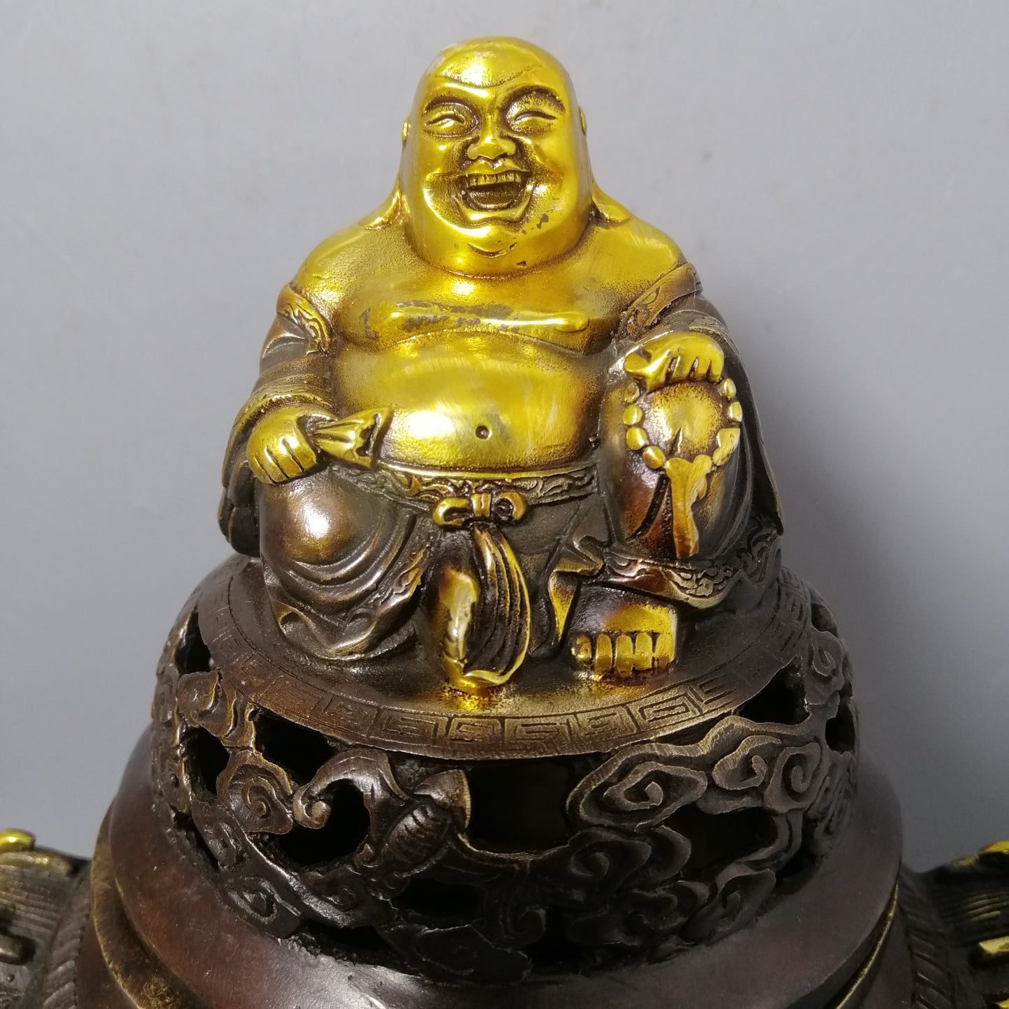 Chinese antique pure copper incense burner ornaments