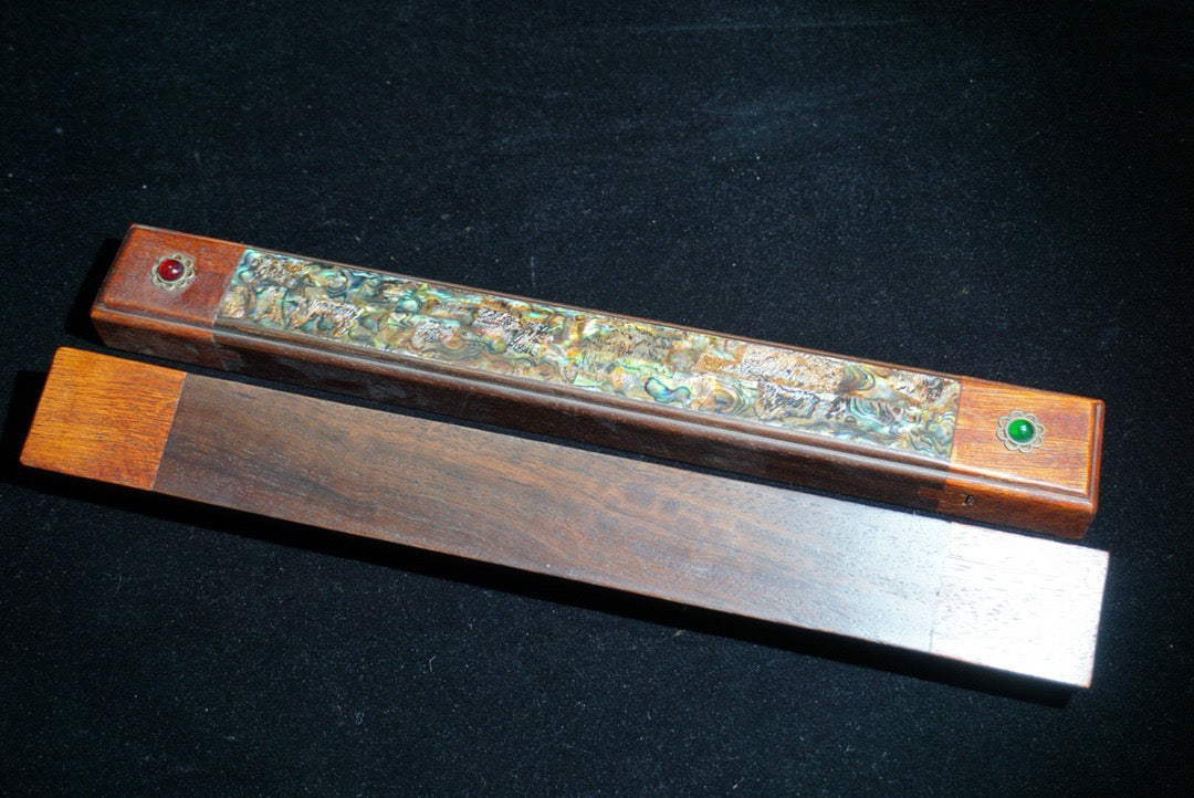 Pear wood inlaid shell scale