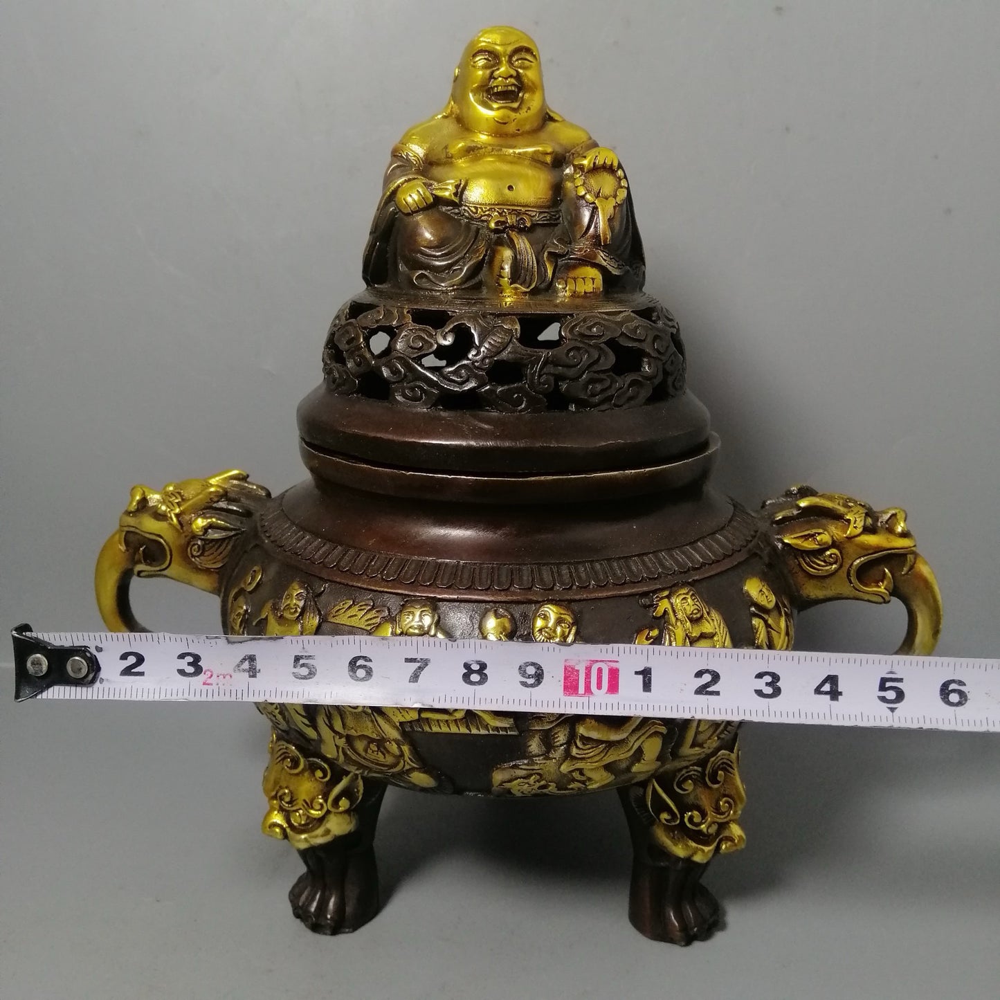 Chinese antique pure copper incense burner ornaments