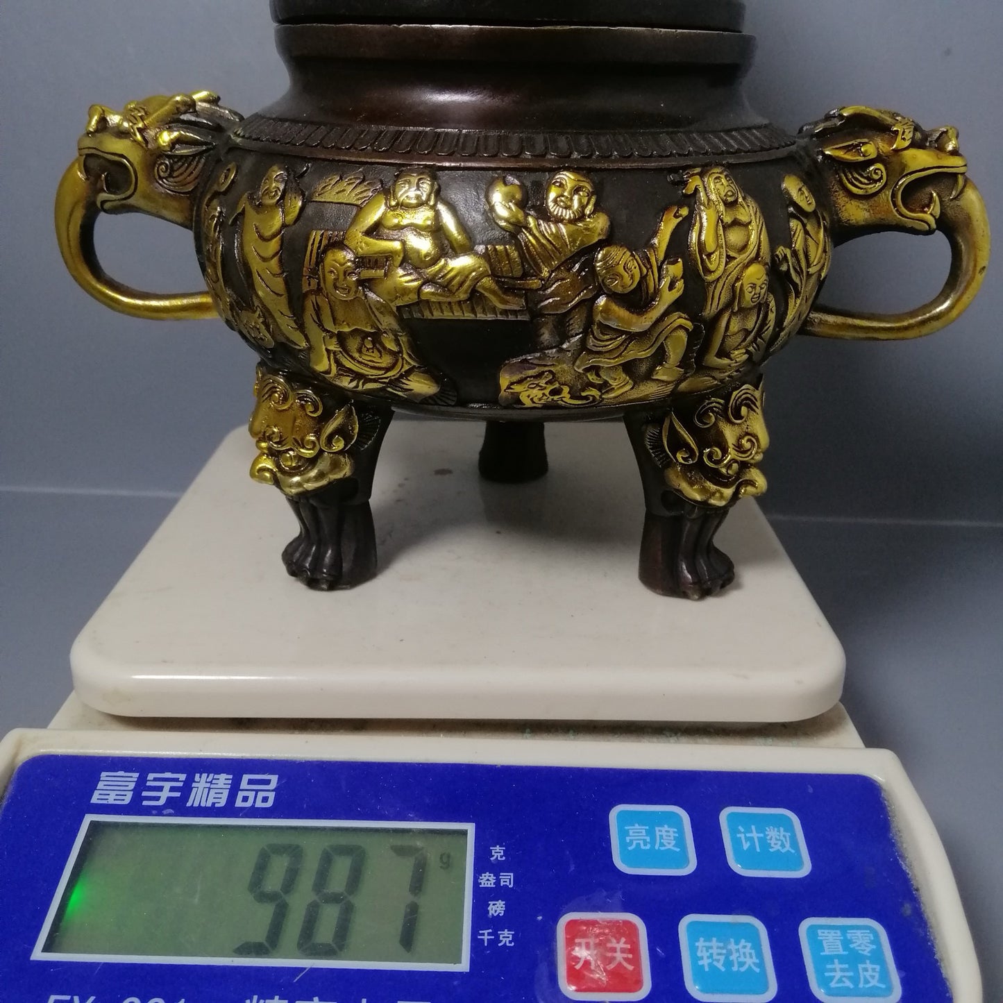 Chinese antique pure copper incense burner ornaments