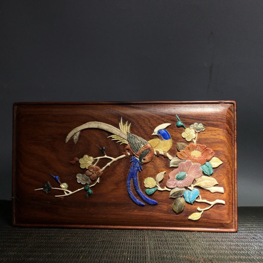 Hua Li Mu Bai Bao inlaid multi treasure box