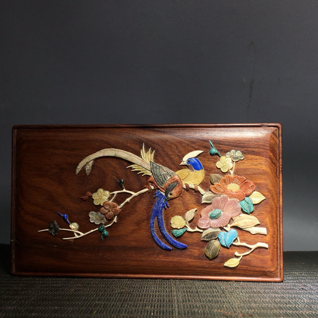Hua Li Mu Bai Bao inlaid multi treasure box