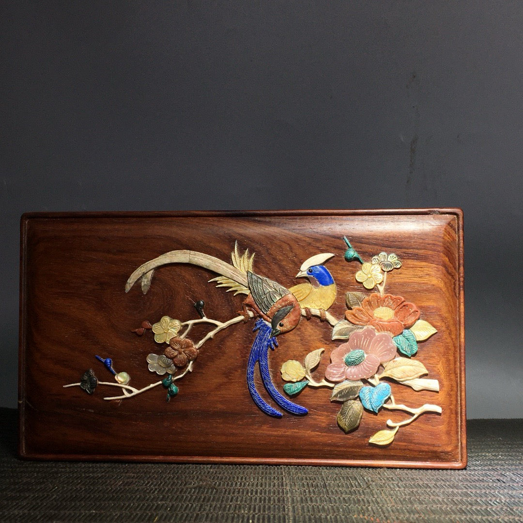 Hua Li Mu Bai Bao inlaid multi treasure box