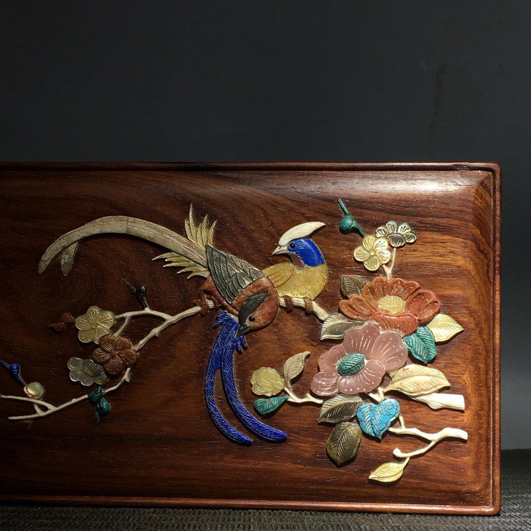 Hua Li Mu Bai Bao inlaid multi treasure box